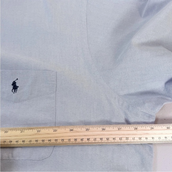 Ralph Lauren “Big Shirt” Men’s Sz XL Light Blue Short Sleeve Pocket Button Down - Picture 4 of 8